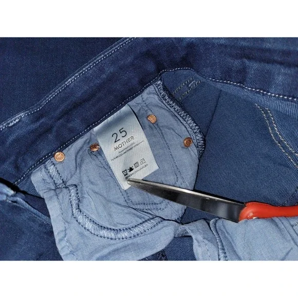 Mother Women's High Waisted Looker Ankle Length Jeans Size 25 Medium Wash - Picture 6 of 8
